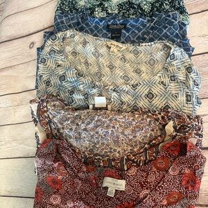 Lucky Brand Lot of 5 tops Large